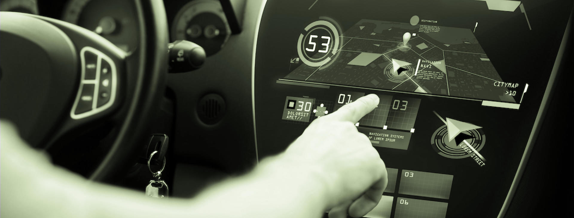 interieur automobile noir et blanc